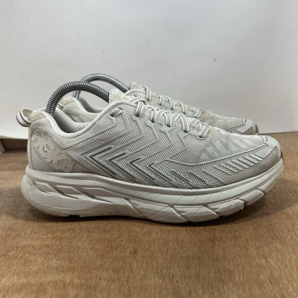 Hoka One One OV Clifton Womens Size 8.5 White Running Shoes 1108410-CDLW - Picture 1 of 10